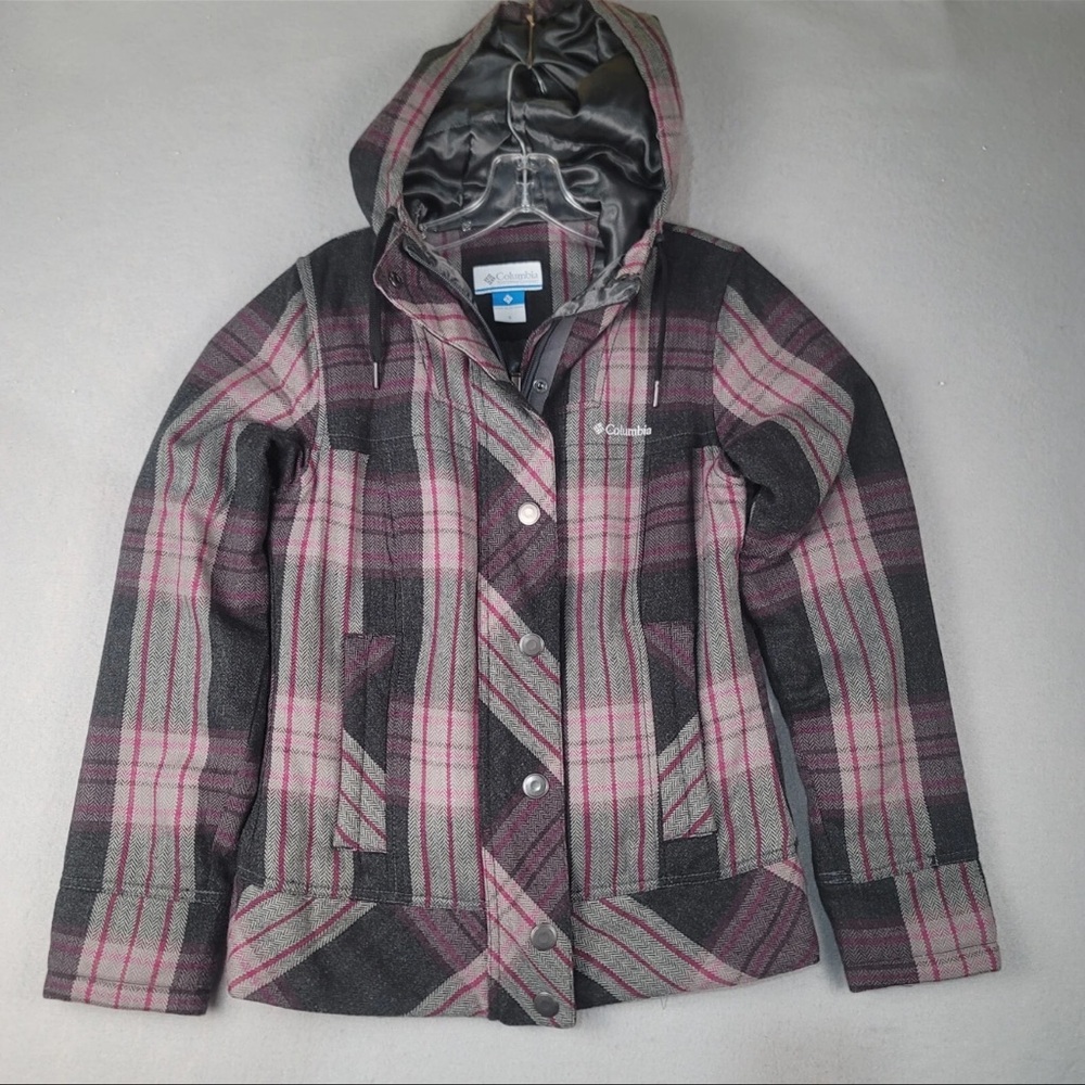 Columbia Plaid Jacket - Purple and Black